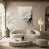Ivory Bloom — hand-painted oil painting on canvas