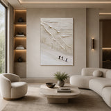Snowbound Ascent — hand-painted oil painting on canvas