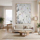 Alpine Descent — hand-painted oil painting on canvas