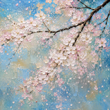 Petal Haze - hand-painted oil painting on canvas by Realoilart