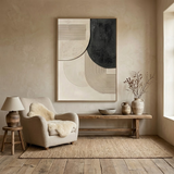 Curved Balance — hand-painted oil painting on canvas
