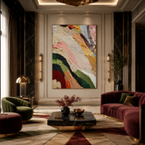 Chromatic Currents — hand-painted oil painting on canvas