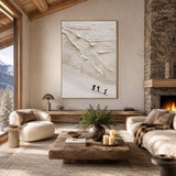Snowbound Ascent — hand-painted oil painting on canvas