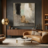 Golden Fragment — hand-painted oil painting on canvas