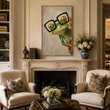 Amber Spectacles - hand-painted oil painting on canvas