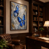 Azure Wings - hand-painted oil painting on canvas