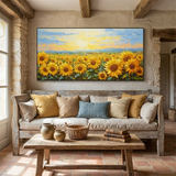 Sunlit Fields — hand-painted oil painting on canvas