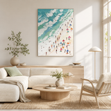 Beachside Joy — hand-painted oil painting on canvas