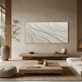 Quiet Strata — hand-painted oil painting on canvas