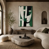 Emerald Persona — hand-painted oil painting on canvas