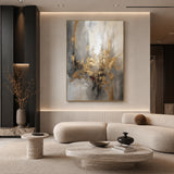 Golden Bloom — hand-painted oil painting on canvas
