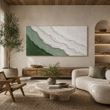 Emerald Foam — hand-painted oil painting on canvas