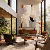 Sunlit Abstraction — hand-painted oil painting on canvas