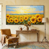 Sunlit Fields — hand-painted oil painting on canvas