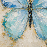 Blue Flutter - hand-painted oil painting on canvas