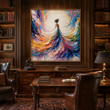Aurora Plume - hand-painted oil painting on canvas by Realoilart