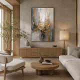 Golden Bloom — hand-painted oil painting on canvas