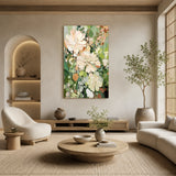 Garden Reverie — hand-painted oil painting on canvas