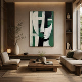 Emerald Persona — hand-painted oil painting on canvas