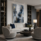 Midnight Cascade - hand-painted oil painting on canvas by Realoilart
