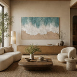 Ocean Lace — hand-painted oil painting on canvas