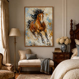 Chestnut Motion - hand-painted oil painting on canvas