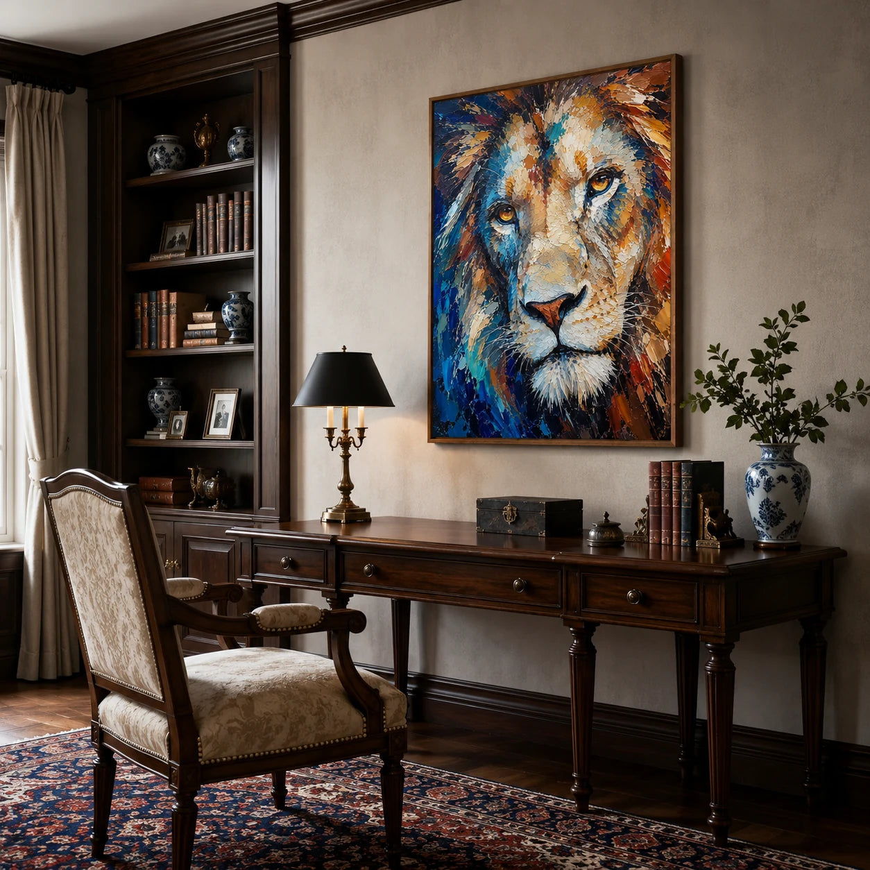 Sovereign - hand-painted horse oil painting on canvas detail 2 by Realoilart