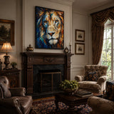 Cobalt Mane - hand-painted oil painting on canvas