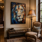 Cobalt Mane - hand-painted oil painting on canvas