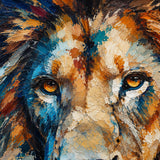 Cobalt Mane - hand-painted oil painting on canvas