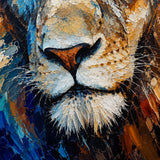 Cobalt Mane - hand-painted oil painting on canvas