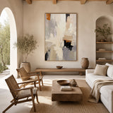 Sunlit Abstraction — hand-painted oil painting on canvas
