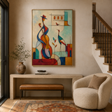 Cubist Serenade - hand-painted oil painting on canvas by Realoilart