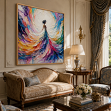Aurora Plume - hand-painted oil painting on canvas by Realoilart