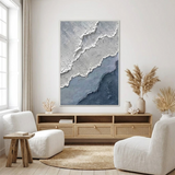 Coastal Layers — hand-painted oil painting on canvas