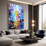 Prismatic Pulse - hand-painted oil painting on canvas by Realoilart