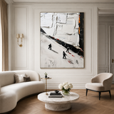 Alpine Shadows — hand-painted oil painting on canvas