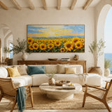 Sunlit Fields — hand-painted oil painting on canvas