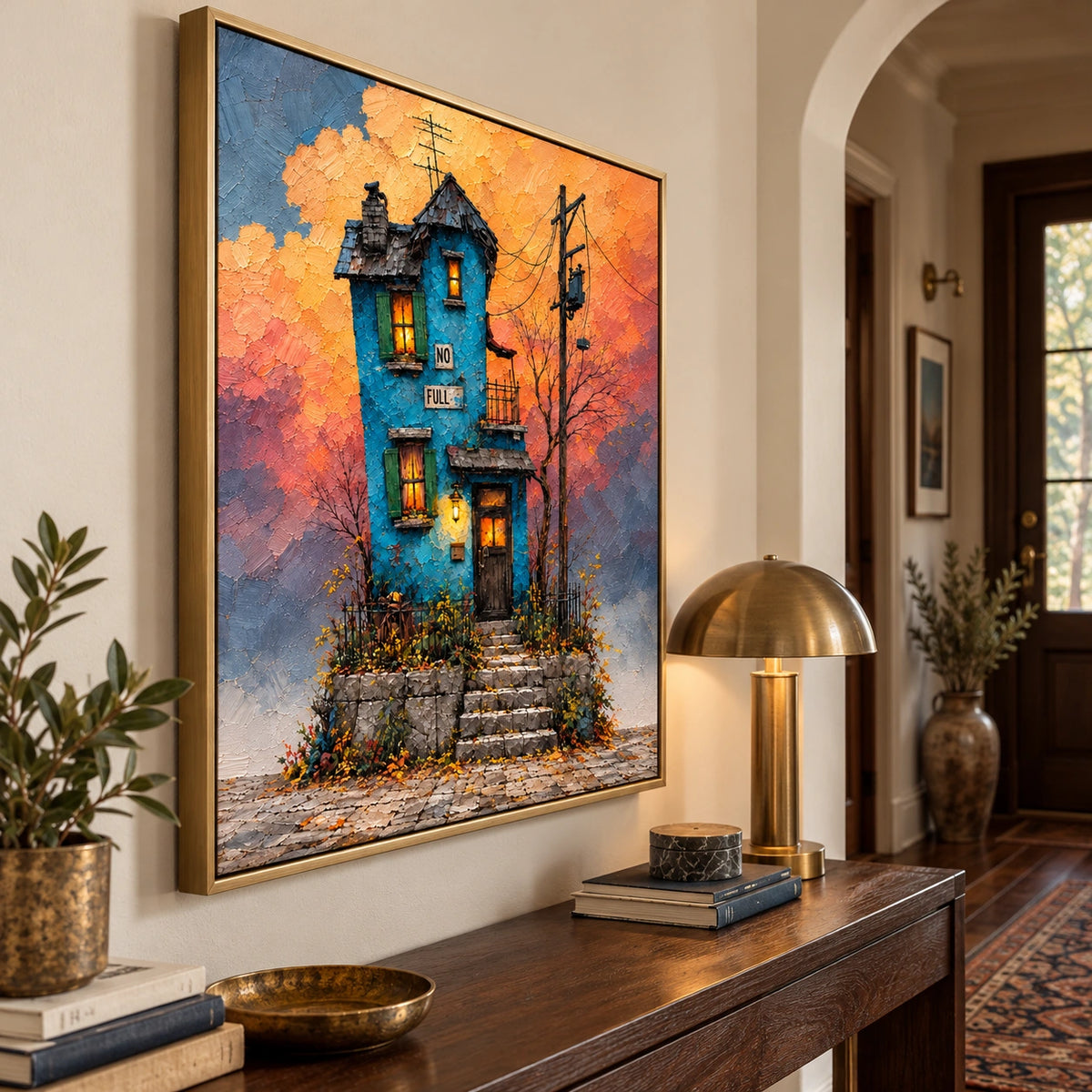 Blue House at Dusk - Left01 interior view