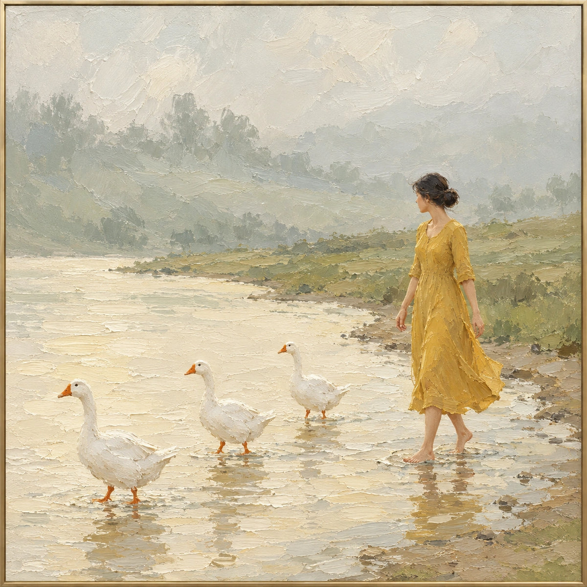 Gentle Procession �� full hand-painted oil artwork