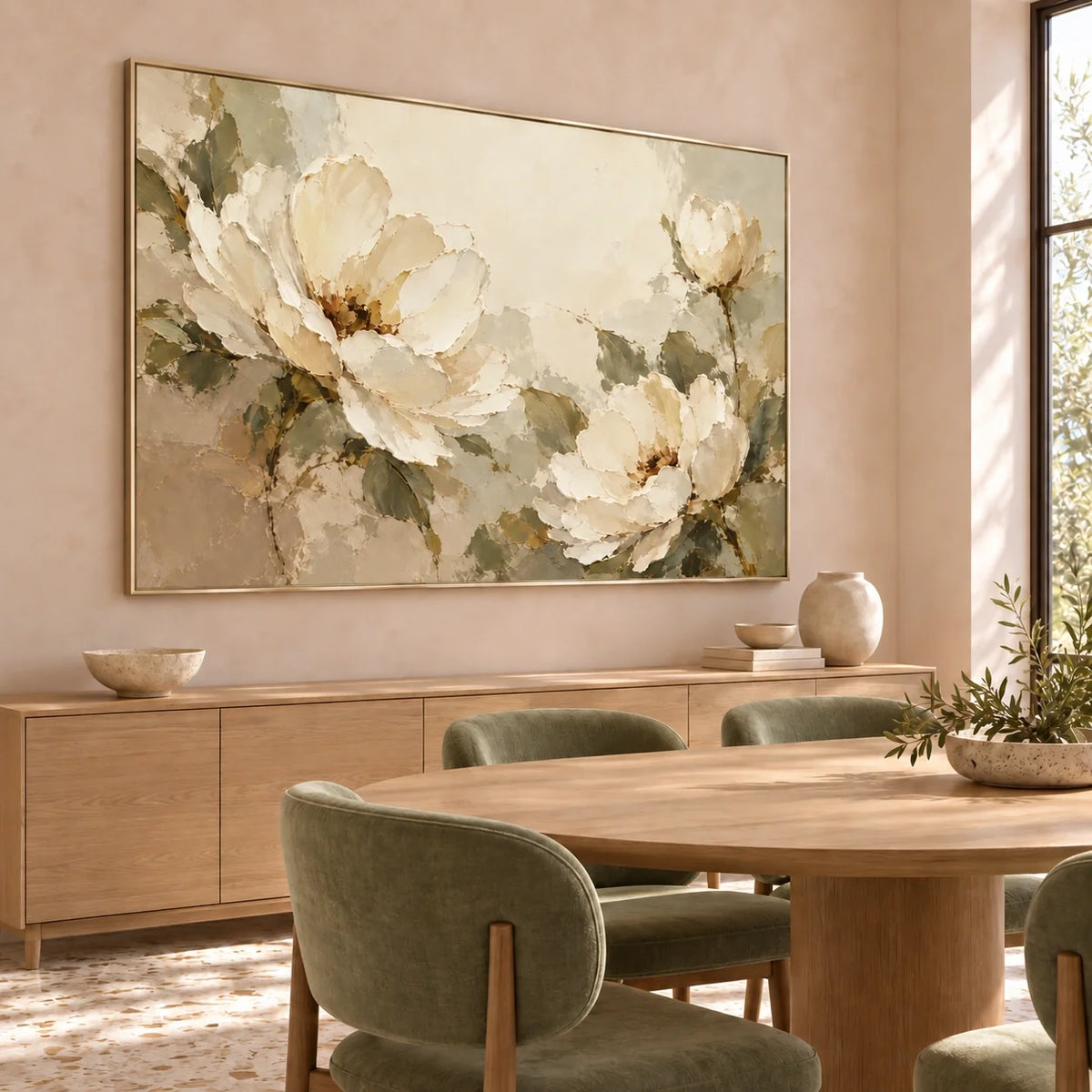 Ivory Daylight displayed in a dining room — Left01 room view