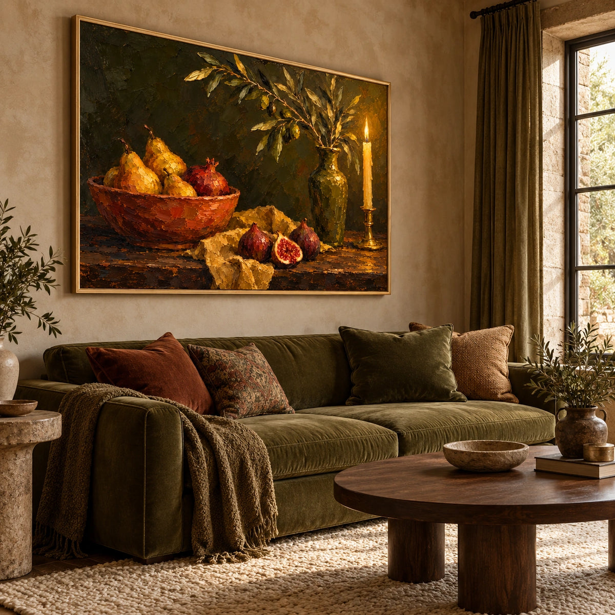 Harvest Glow displayed in a living room — Left01 room view