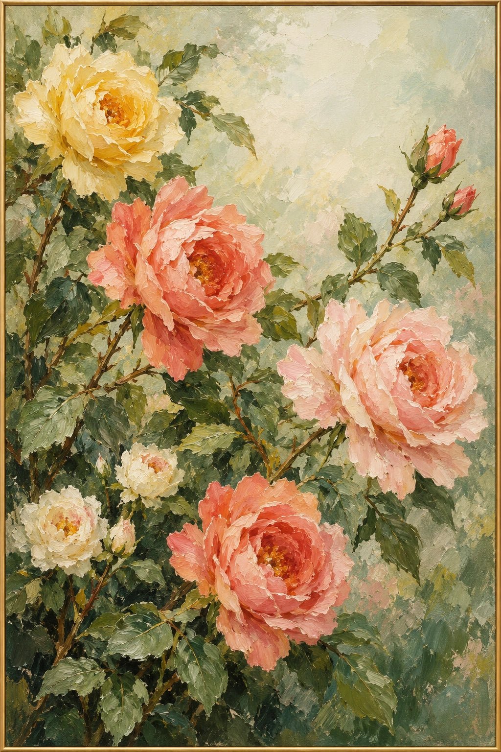 Rose Drift — full hand-painted oil artwork