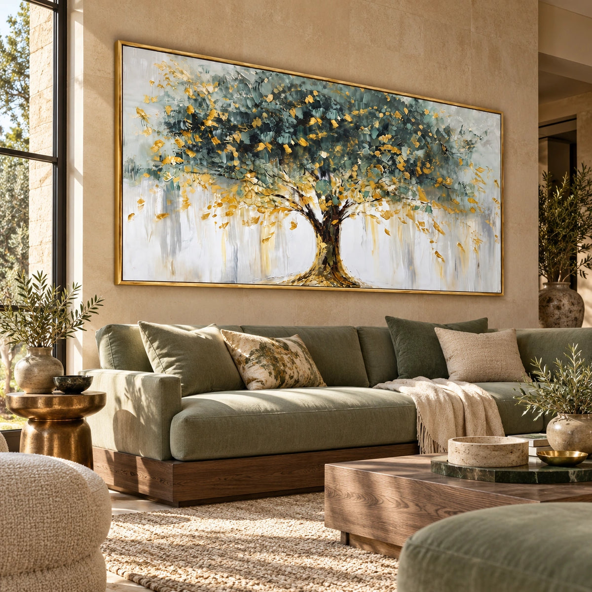 Golden Leaves displayed in living room - Left01 view