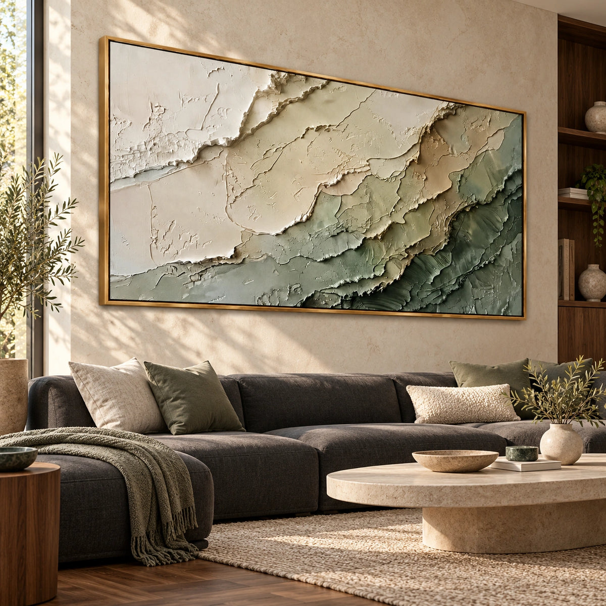 Sage Strata displayed in living room - Left01 view