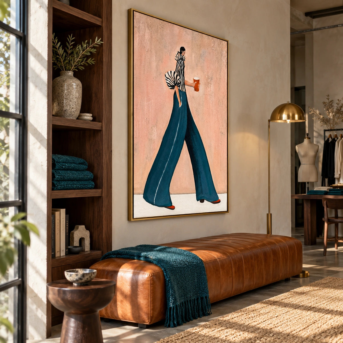 Amber Stroll in a distinct interior scene