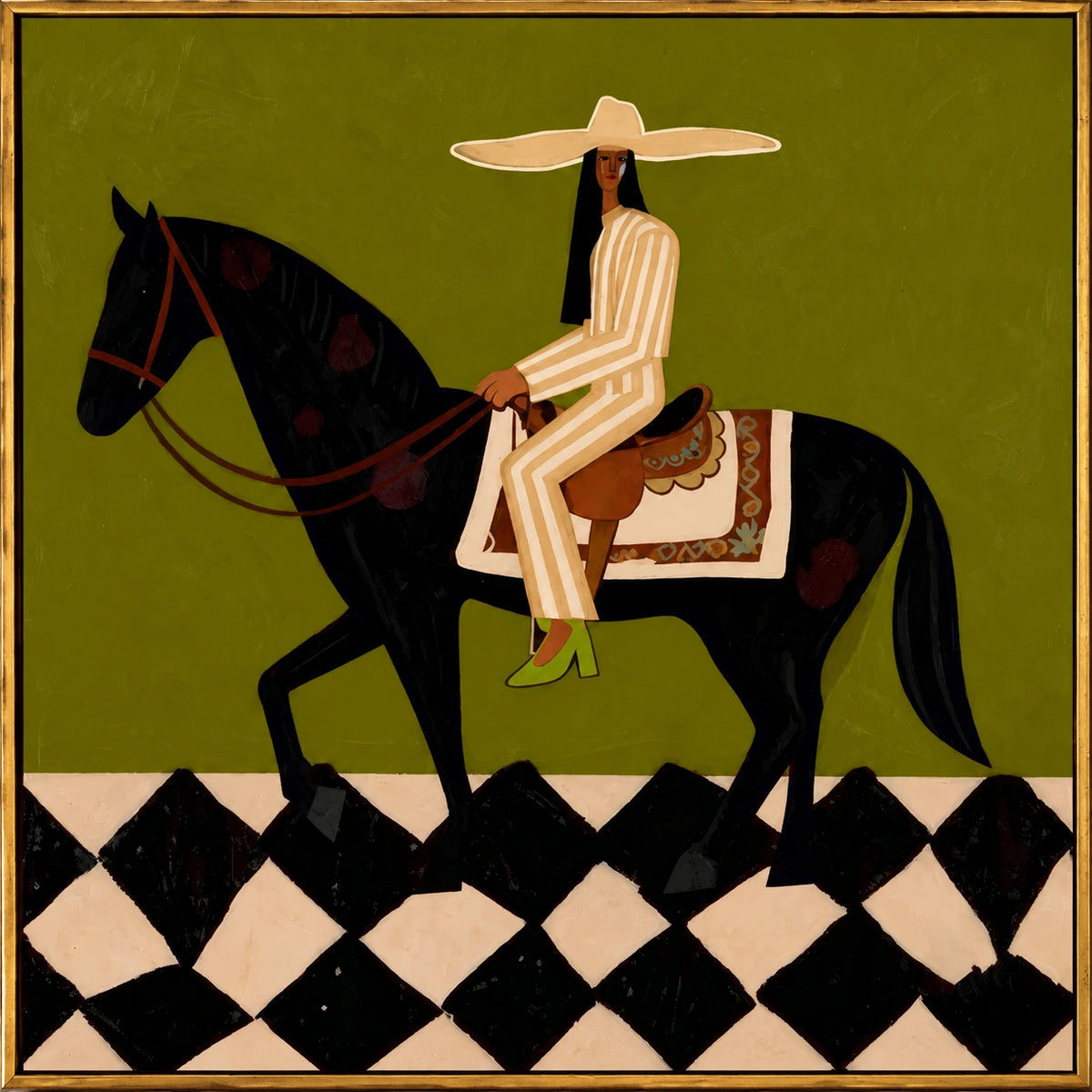 Olive Rider original oil painting