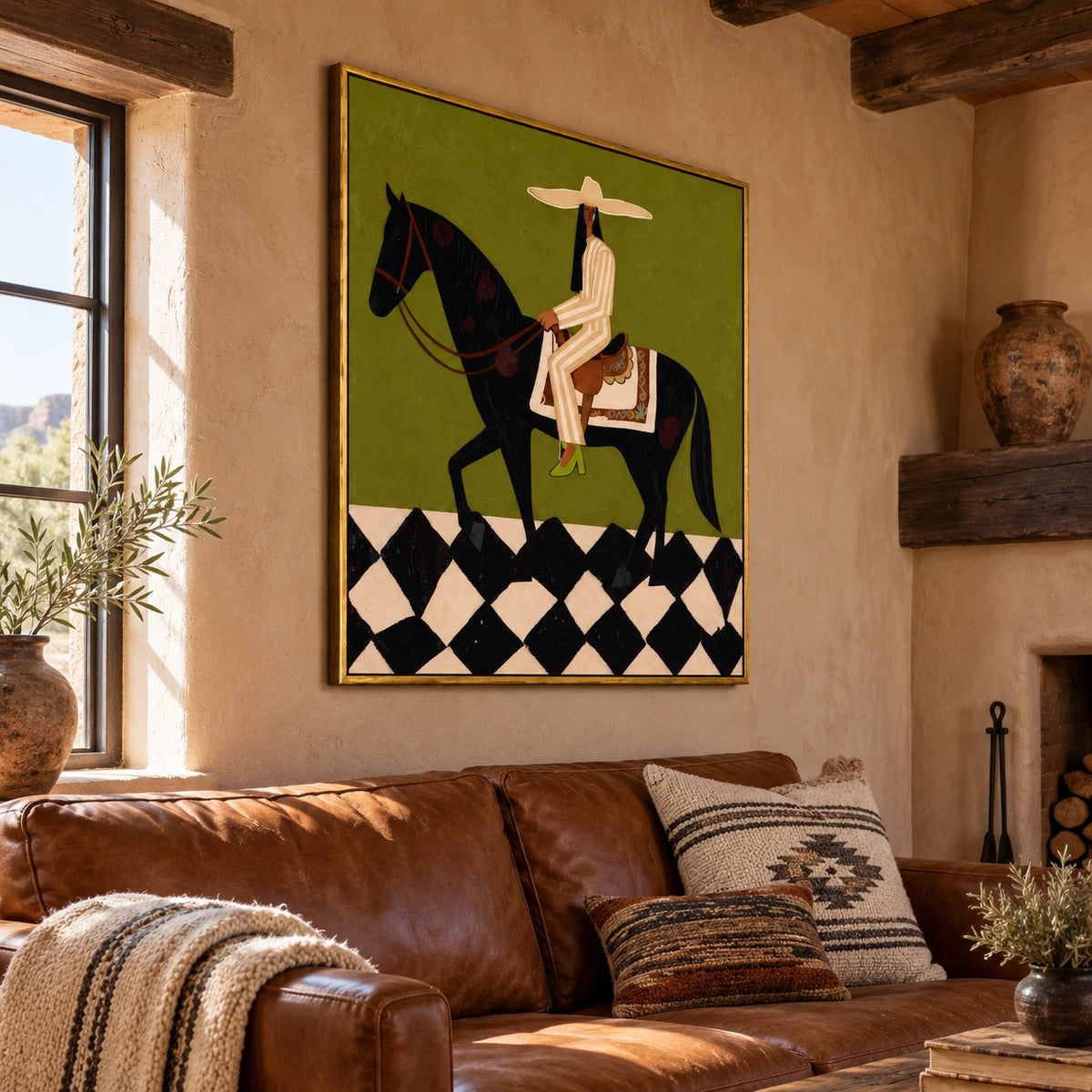 Olive Rider displayed in an interior scene
