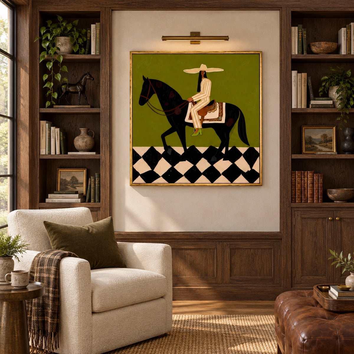 Olive Rider displayed in an interior scene