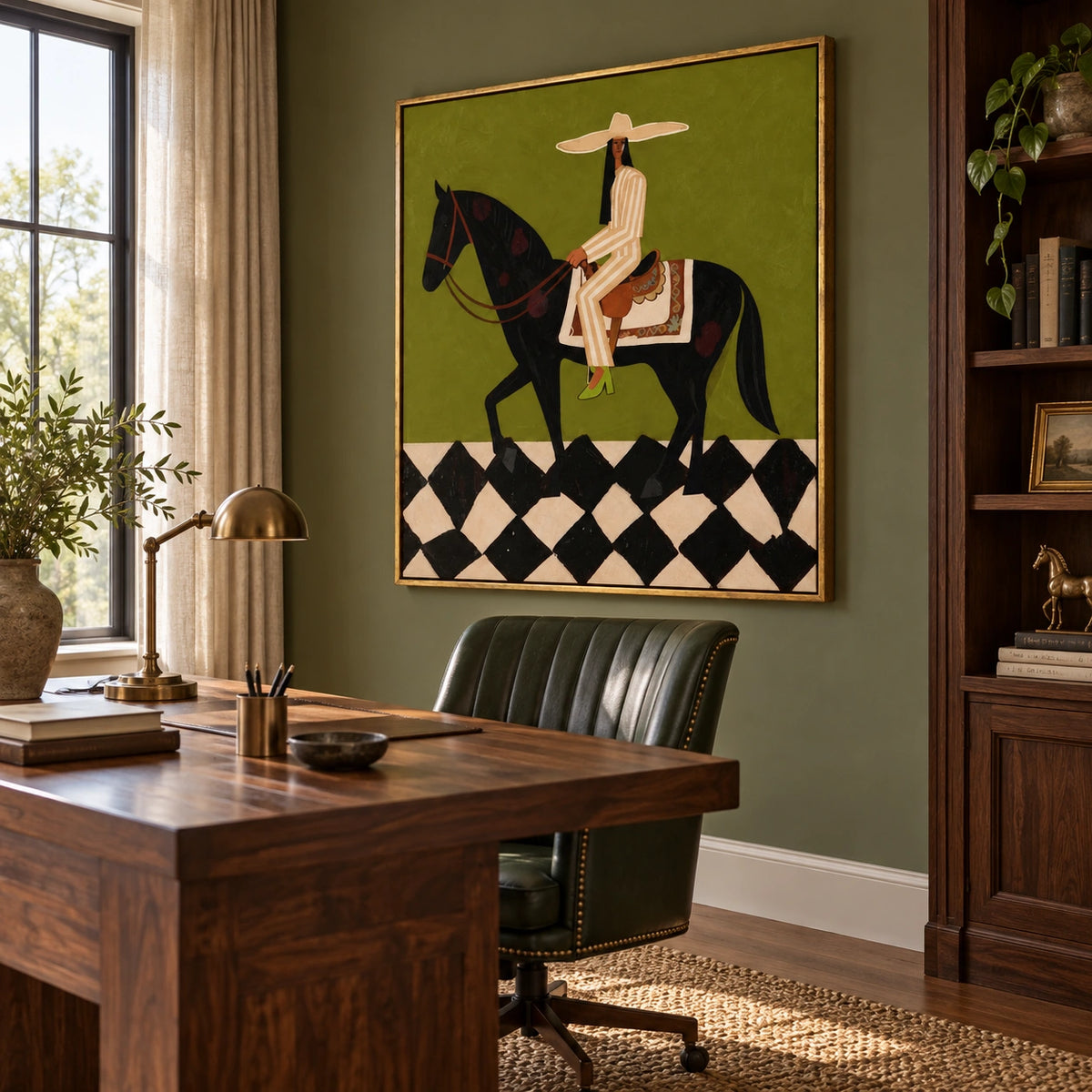 Olive Rider displayed in an interior scene